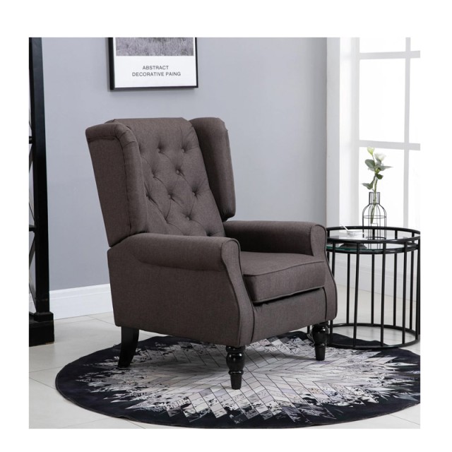 Ξύλινη Πολυθρόνα 76 x 86 x 108 cm Χρώματος Σκούρο Καφέ HOMCOM 833-695BN