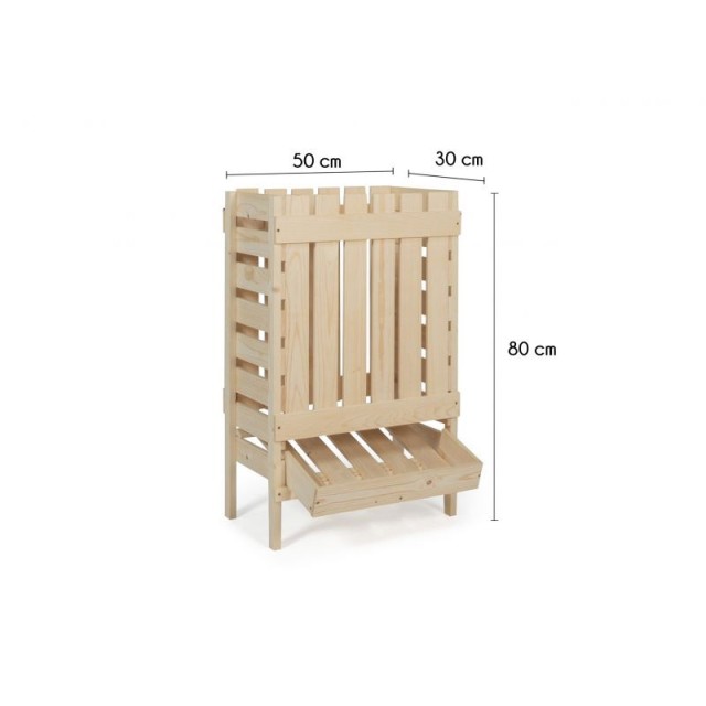 Ξύλινο Έπιπλο Αποθήκευσης για Πατάτες 80 x 30 x 50 cm Idomya 30012225
