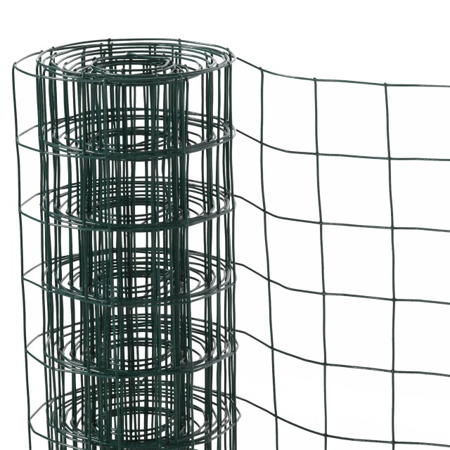 PawHut Συρματοπλέγμα κήπου με επίστρωση PVC για φράχτες εξωτερικού χώρου, 500x91cm, πράσινο D06-134