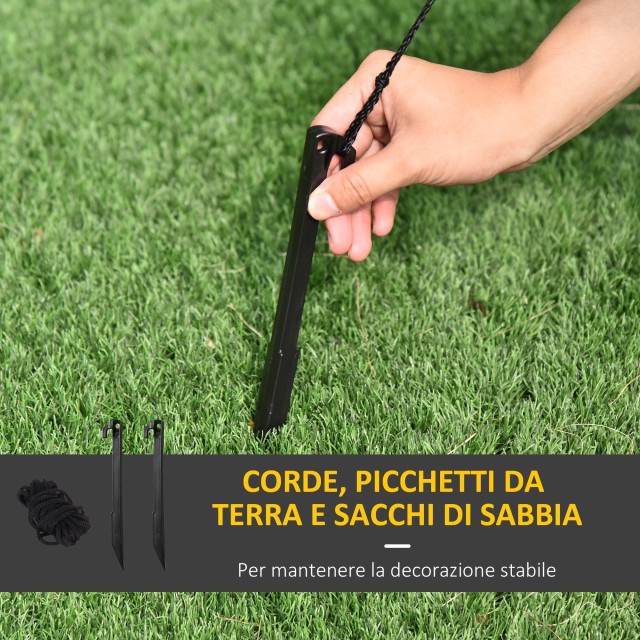 Χριστουγεννιάτικο Φουσκωτό Άγιου Βασίλη με φωτάκια LED HOMCOM 844-391V90