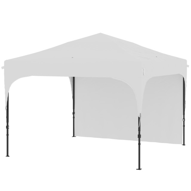 Outsunny Garden Gazebo 3x3 m με ρυθμιζόμενο ύψος σε 3 επίπεδα, από πολυεστέρα και ατσάλι, λευκό 84C-264V01WT