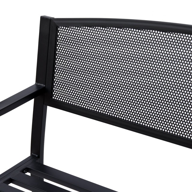 Πάγκος εξωτερικού χώρου Outsunny σε Ατσάλι, Μαύρο, 127x60x85cm 84B-182BK