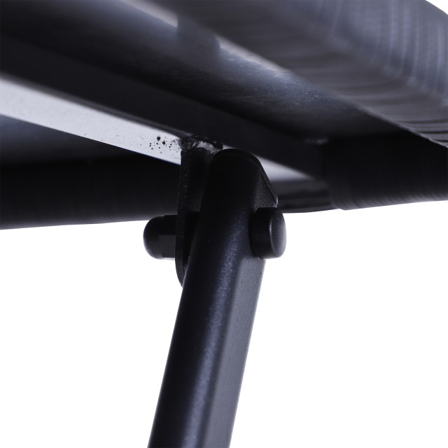 Outsunny Rattan Σετ Έπιπλα Κήπου 1 Τραπεζάκι σαλονιού και 2 Πτυσσόμενες Καρέκλες Κήπου 3τμχ Μαύρο 841-093