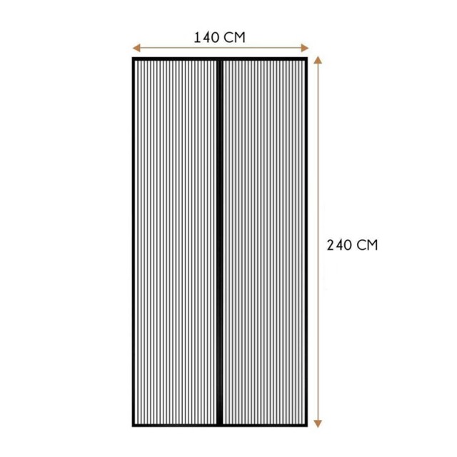 Μαγνητική Σίτα Πόρτας 140 x 240 cm Bakaji 02828341