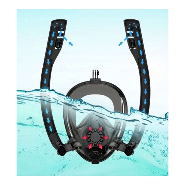 Μάσκα Θαλάσσης Full Face με Διπλό Αναπνευστήρα S / M SPM 10932