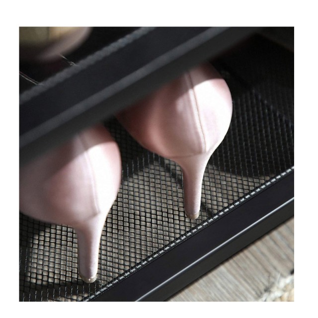 Μεταλλική Παπουτσοθήκη με 3 Ράφια και Πάγκο 100 x 30 x 72 cm VASAGLE LBS14BX