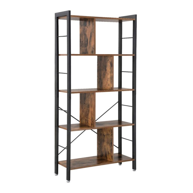 Μεταλλική Βιβλιοθήκη με 4 Ράφια 74 x 30 x 154.5 cm VASAGLE LBC12BX - 12 άτοκες δόσεις και 5% cash back