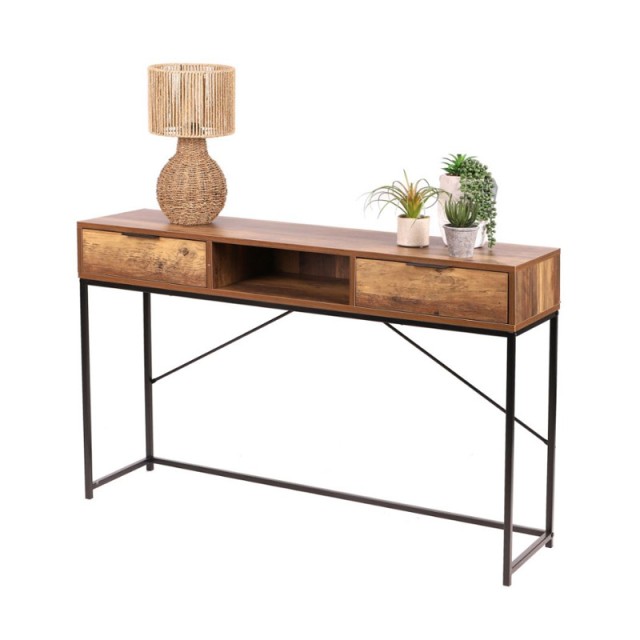 Μεταλλική Κονσόλα με 2 Συρτάρια 120 x 30 x 75 cm JOYA Urban Living 151350
