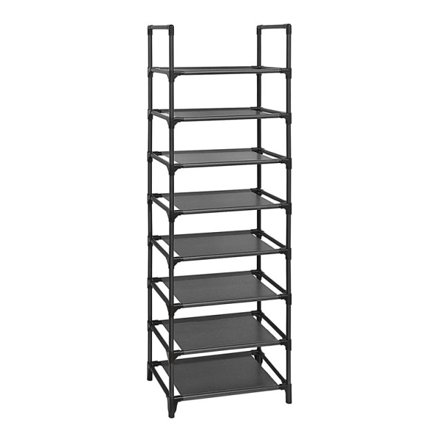 Μεταλλική Παπουτσοθήκη με 8 Ράφια 28 x 46 x 145 cm Songmics LSR24BK