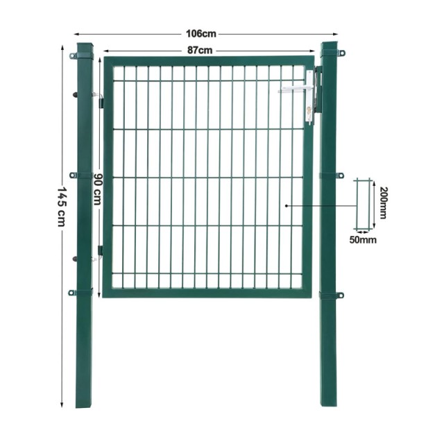 Μεταλλική Πόρτα Περίφραξης Κήπου 106 x 150 cm Songmics GGD250L