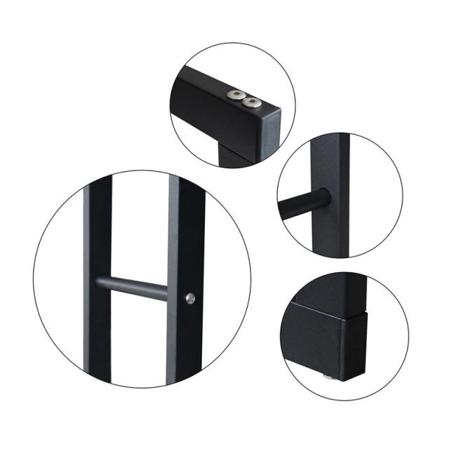 Μεταλλική Ξυλιέρα Τζακιού 100 x 25 x 100 cm Bakaji 02835838