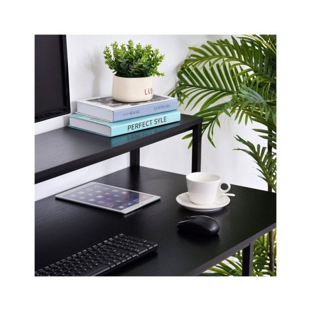 Μεταλλικό Γραφείο με Θέση για Υπολογιστή και 3 Ράφια 140 x 60 x 93 cm HOMCOM 836-202