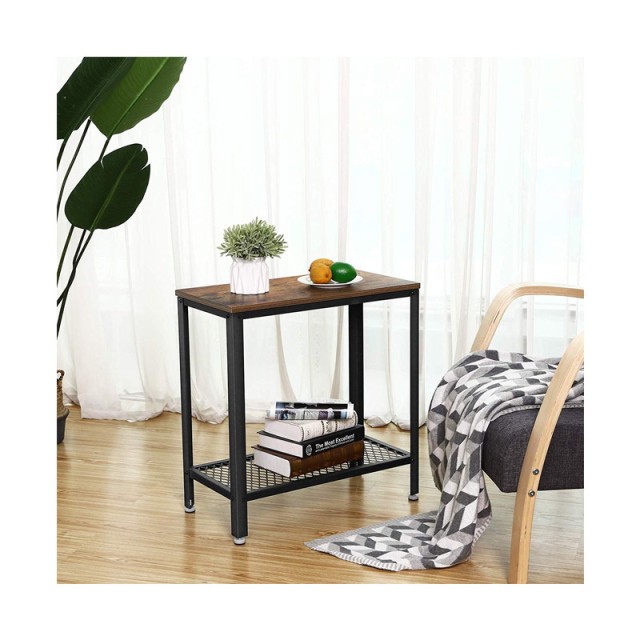 Μεταλλικό Βοηθητικό Τραπεζάκι Σαλονιού 60 x 30 x 60 cm VASAGLE LET31BX