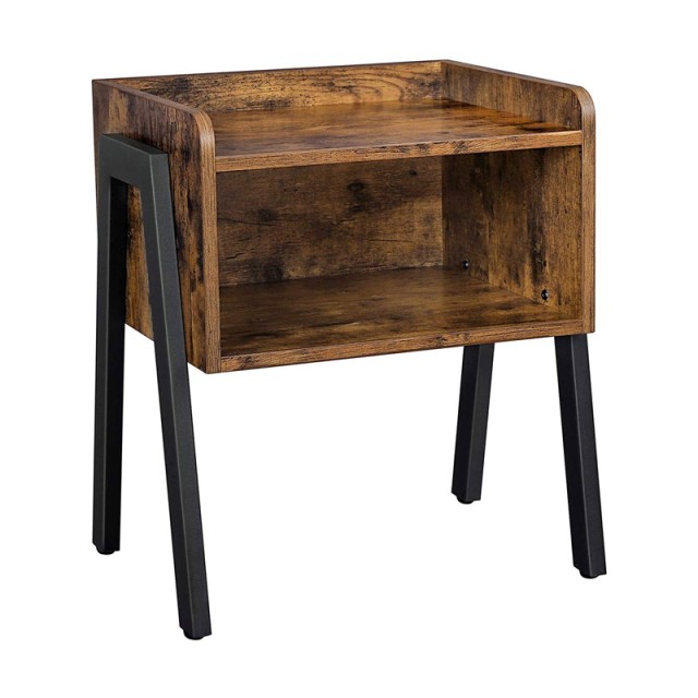 Μεταλλικό - Ξύλινο Vintage Κομοδίνο 42 x 52 x 35 cm VASAGLE LET54X - 12 άτοκες δόσεις και 5% cash back