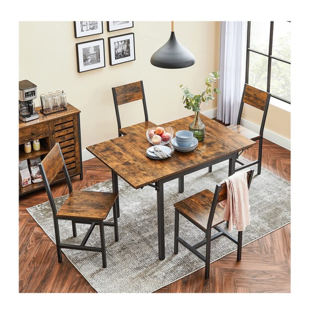 Μεταλλικό Επεκτεινόμενο Τραπέζι 120 x 78 x 76.2 cm VASAGLE KDT077B01