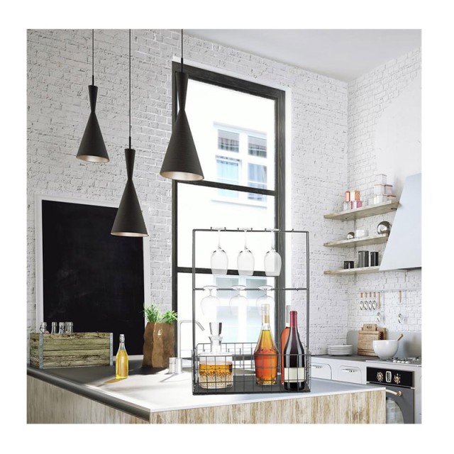 Μεταλλικό Μίνι Μπαρ με 16 Άγκιστρα 44.5 x 18.2 x 62 cm Home Deco Factory KA2953