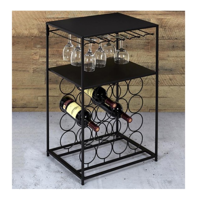 Μεταλλικό Μπαρ - Κάβα Κρασιών 45 x 45 x 84.5 cm Home Deco Factory HD7104