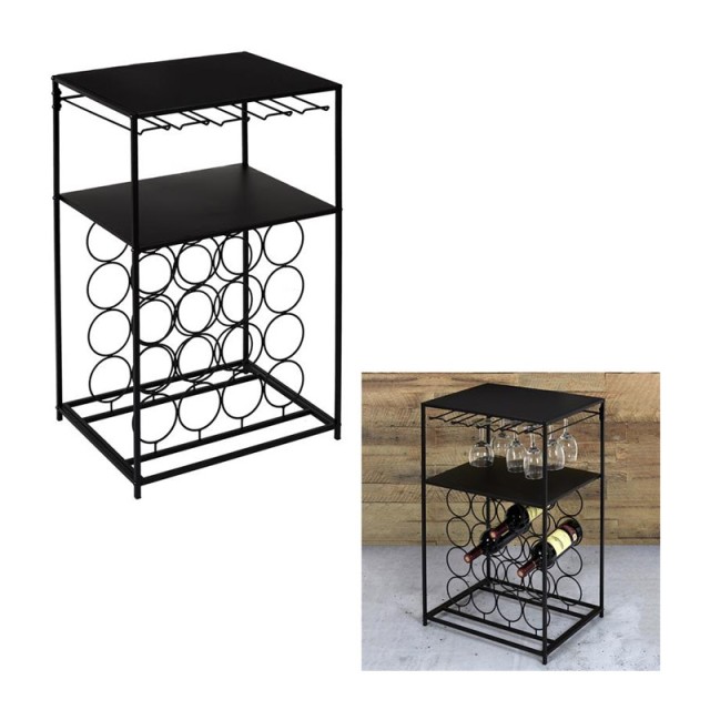 Μεταλλικό Μπαρ - Κάβα Κρασιών 45 x 45 x 84.5 cm Home Deco Factory HD7104