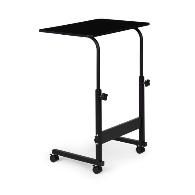 Μεταλλικό Τροχήλατο Τραπέζι για Laptop 39 x 43 x 62.5-83 cm Χρώματος Μαύρο ModernHome PJJCT0135-60A-Black