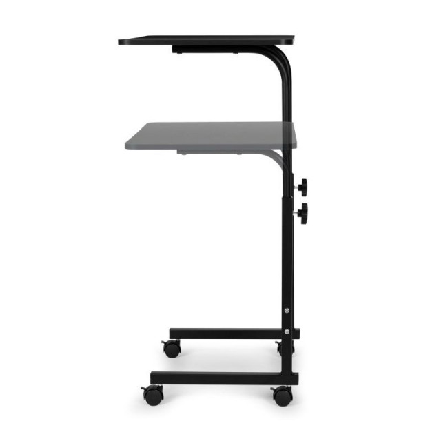 Μεταλλικό Τροχήλατο Τραπέζι για Laptop 39 x 43 x 62.5-83 cm Χρώματος Μαύρο ModernHome PJJCT0135-60A-Black