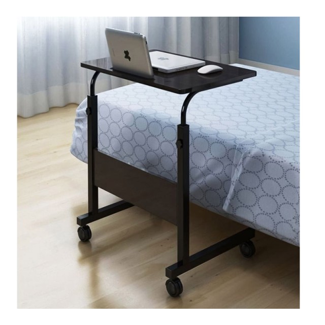 Μεταλλικό Τροχήλατο Τραπέζι για Laptop 39 x 43 x 62.5-83 cm Χρώματος Μαύρο ModernHome PJJCT0135-60A-Black