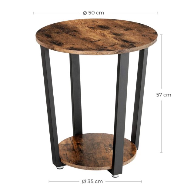 Βοηθητικό Μεταλλικό Τραπεζάκι 50 x 50 x 57 cm VASAGLE LET57X