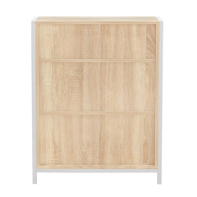 Μεταλλικό/Ξύλινο Έπιπλο με Ντουλάπι και Ράφι 64 x 30 x 81 cm Χρώματος Καφέ Ανοιχτό Bakaji 02839256