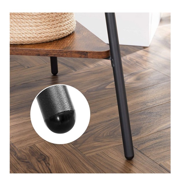 Μεταλλικός Καλόγερος με 2 Ξύλινα Ράφια 49.5 x 49.5 x 179 cm VASAGLE RCR016B02