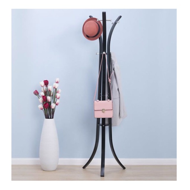 Μεταλλικός Καλόγερος με 9 Γάντζους 48 x 180 cm ModernHome YLT-0603-Black