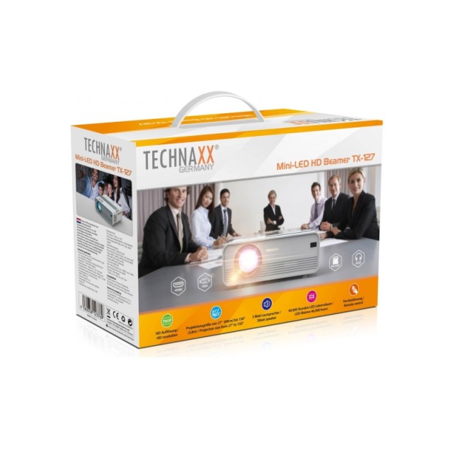 Mini LED Προτζέκτορας HD με Τηλεχειριστήριο Technaxx TX-127