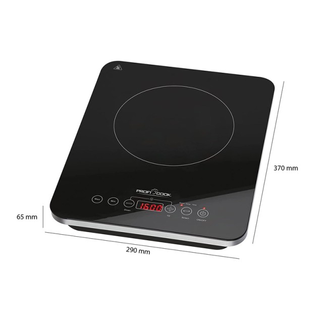 Μονή Επαγωγική Εστία 2000 W Profi Cook PC-EKI1062
