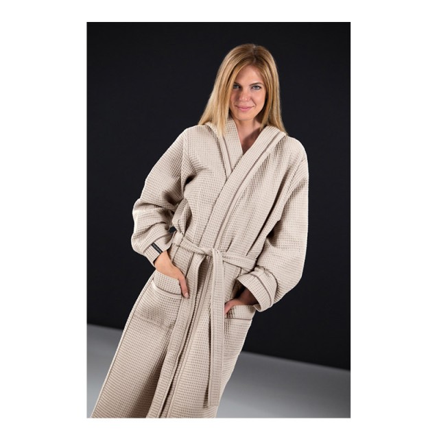 Μπουρνούζι Πικέ με Ζώνη και Τσέπες Basic Beige Guy Laroche 1131092121018