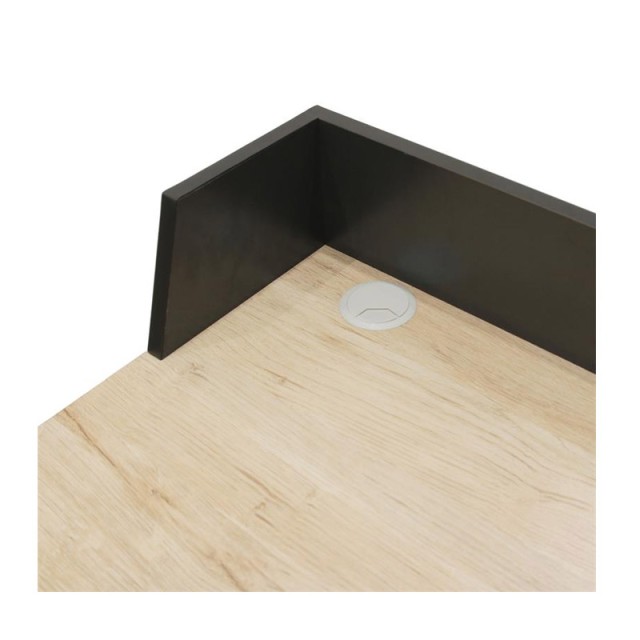 Μεταλλικό Γραφείο με Ξύλινη Επιφάνεια 90 x 50 x 84 cm Χρώματος Μαύρο Home Deco Factory HD6425