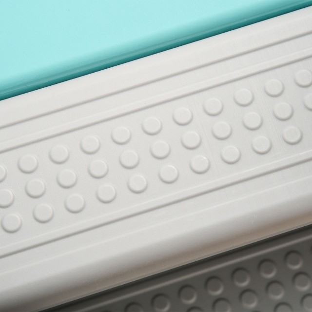 Παιδική τσουλήθρα HOMCOM με ρυθμιζόμενη κούνια και καλάθι για υπνοδωμάτιο και κήπο, 149x186x98cm, Μπλε 331-007