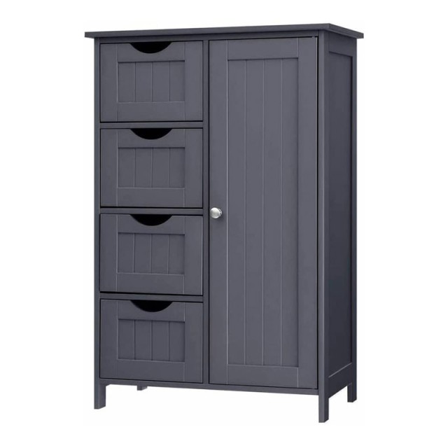 Ντουλάπι Μπάνιου με 4 Συρτάρια 55 x 82 x 30 cm VASAGLE LHC41GY
