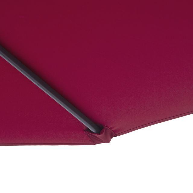 Outsunny Decentralized Metal Parasol, Bordeaux, Φ3x2,6m 01-0584