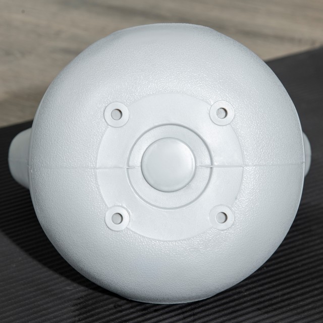 SPORTNOW Kettlebell 8kg σε PU και Sand με επίπεδη βάση και λαβή για Deadlifts, Squats και Lifts, 20x14x24 cm, Πορτοκαλί A91-255V03OG