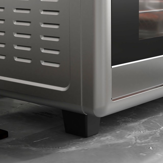 Ηλεκτρικός φούρνος HOMCOM 30L με 3 λειτουργίες μαγειρέματος, ρυθμιζόμενη θερμοκρασία και χρονοδιακόπτη, 1600W, ασημί 800-167V90SR