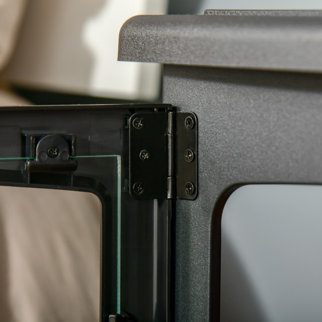 HOMCOM Ηλεκτρικό τζάκι με εφέ φλόγας και 3 ανοιχτές πλευρές ρυθμιζόμενη κάλυψη θερμοκρασίας 20-25m² - Μαύρο 820-222V90BK