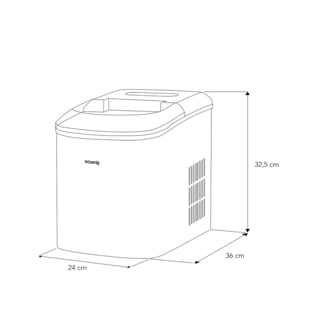 Παγομηχανή 2.1 Lt 12 Kg / 24h 120 W H.Koenig KB14