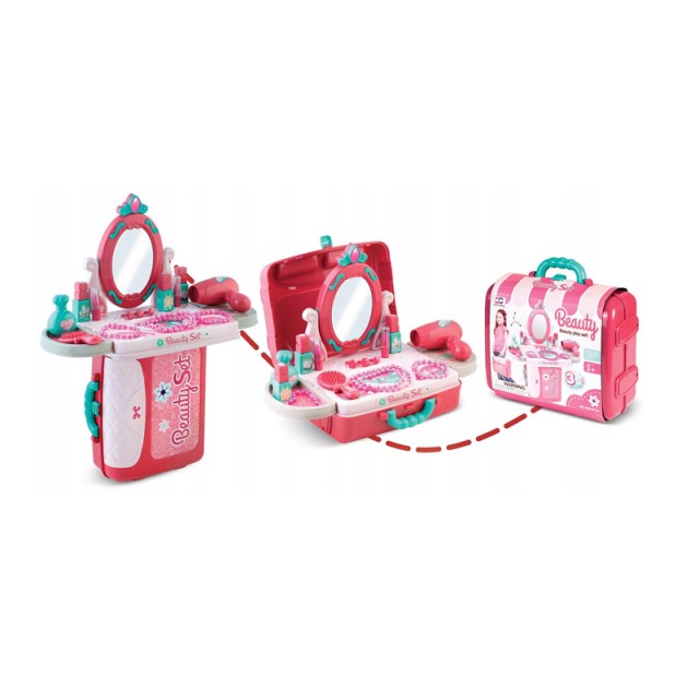 Παιδική Τουαλέτα Ομορφιάς με Αξεσουάρ - Βαλιτσάκι 42 x 20.5 x 48 cm Ricokids RK-733