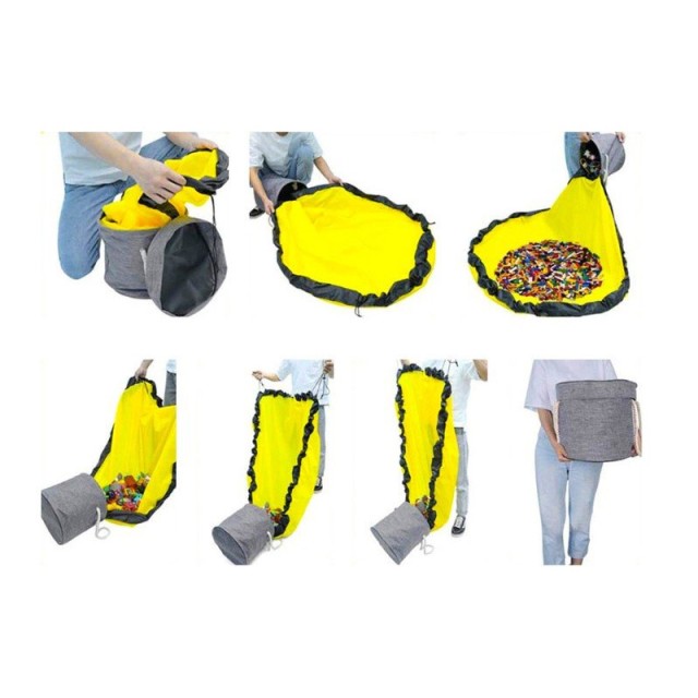 Παιδικό Στρογγυλό Καλάθι με Χαλάκι 2 σε 1 31 x 27 cm Kruzzel 19556