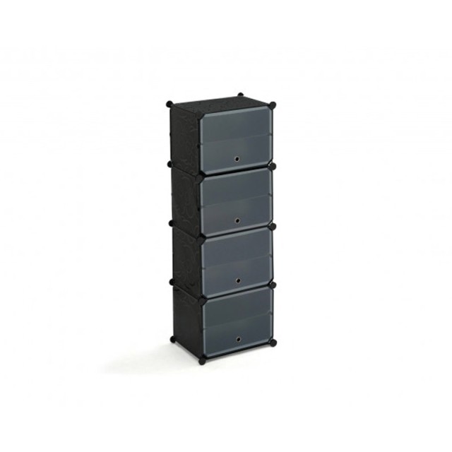 Πλαστική Παπουτσοθήκη με 4 Ράφια 43 x 32 x 122 cm Idomya 30012305