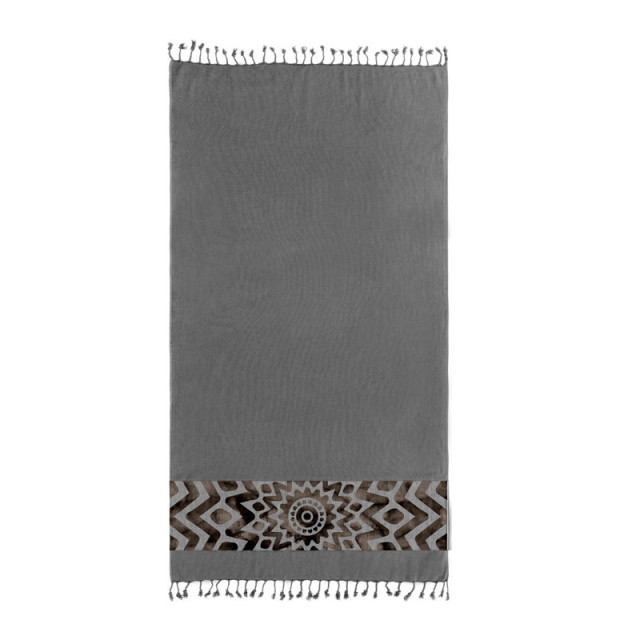 Πετσέτα Θαλάσσης 100% Βαμβάκι 90 x 170 cm Pestemal 17 Anthracite Guy Laroche 1130030123019