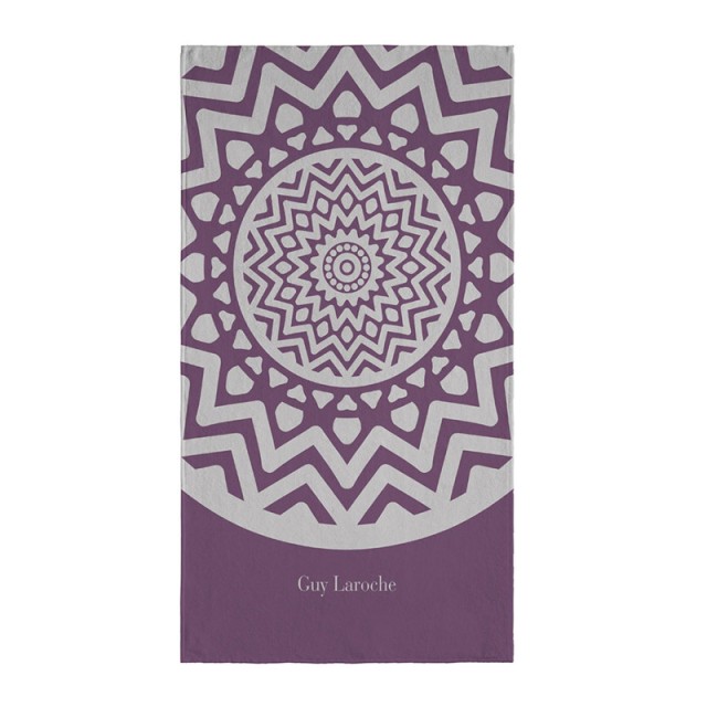 Πετσέτα Θαλάσσης 100 x 175 cm Velour Printed 2101 Purple Guy Laroche 1130030123002