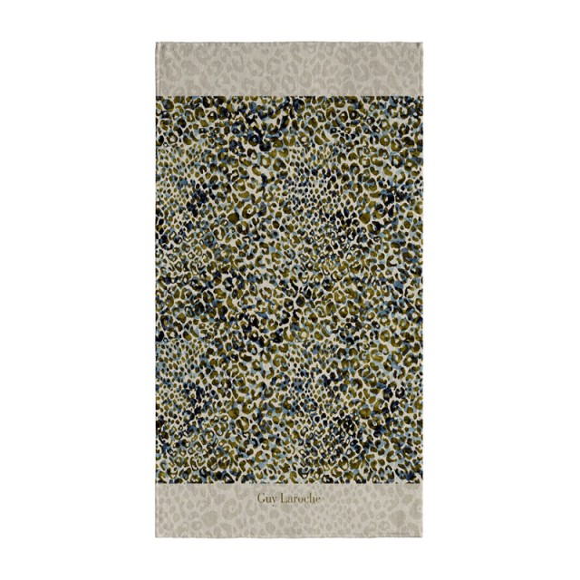 Πετσέτα Θαλάσσης 100 x 175 cm Velour Printed 2301 Olive Guy Laroche 1130030123012