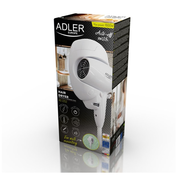 Πιστολάκι Μαλλιών Ξενοδοχείου 1600 W Adler AD-2252