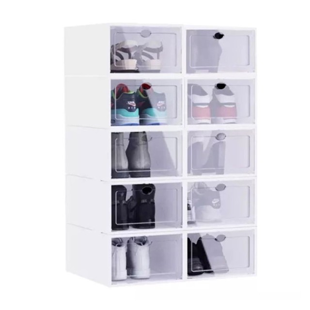 Πλαστική Αρθρωτή Παπουτσοθήκη με 10 Ράφια 42.5 x 30.5 x 61.5 cm ModernHome PJJSB0002