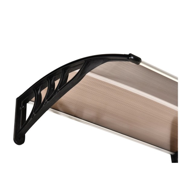 Πλαστικό Κιόσκι - Τέντα Πόρτας Εισόδου 80 x 120 x 23 cm Χρώματος Καφέ Outsunny B70-011V02BN