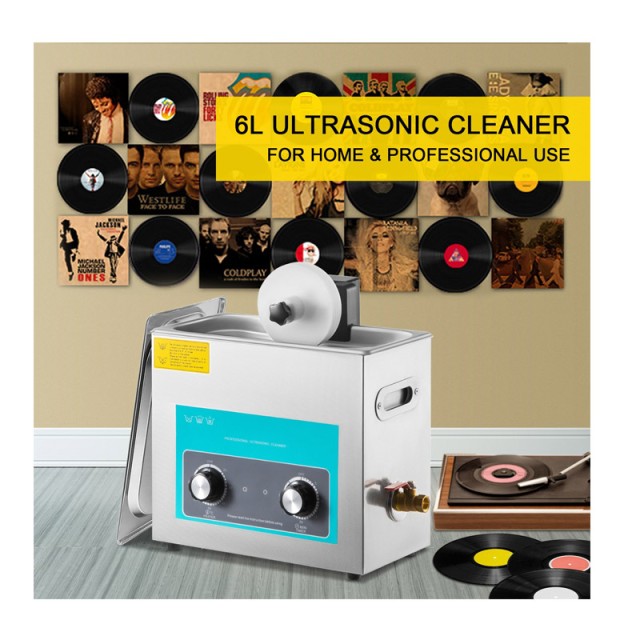Πλυντήριο Δίσκων Βινυλίου Ultrasonic 6 Lt 40kHz VEVOR QXNGDHJ6L220VOP3ZV2